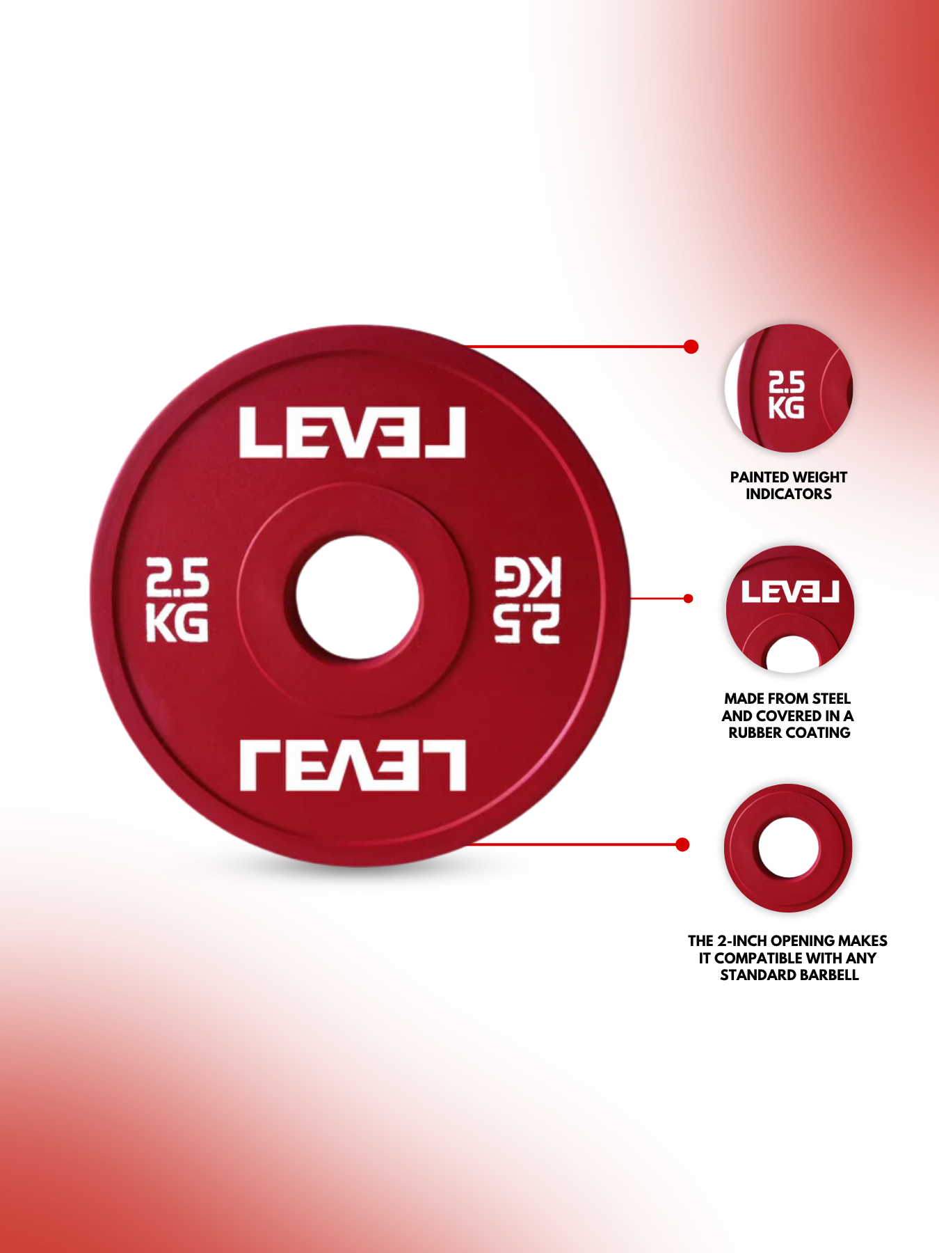 Fractional Bumper Weight Plates 0.5 kg to 2.5 Kg - Sold as Per Piece