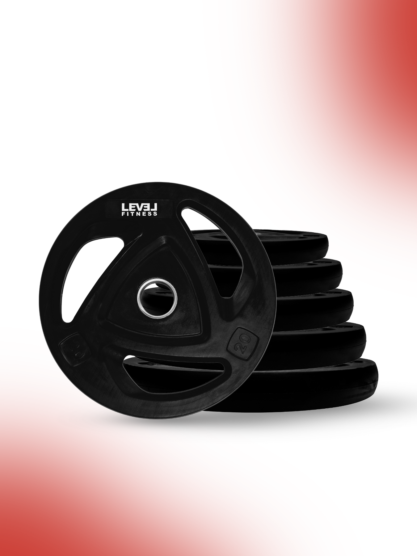 Tri-Grip Olympic Rubber Plates | 2.5 Kg to 20 Kg | Sold as Piece