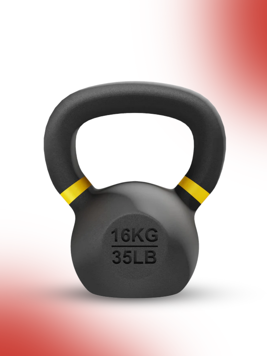 Level Fitness Powder Coated Cast Iron KettleBell - (KG)