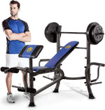 Marcy WM‑367 Weight Bench – Fixed Upright with Leg Developer & Storage