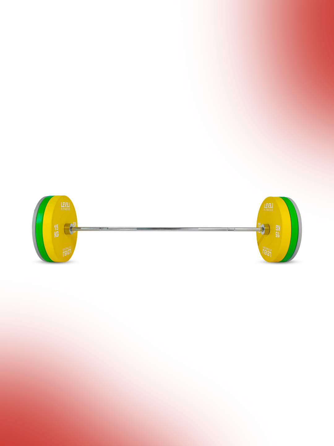 Combo 60Kg - 160Kg Sets | Level Fitness Color Olympic Plates with 7 ft Olympic Barbell
