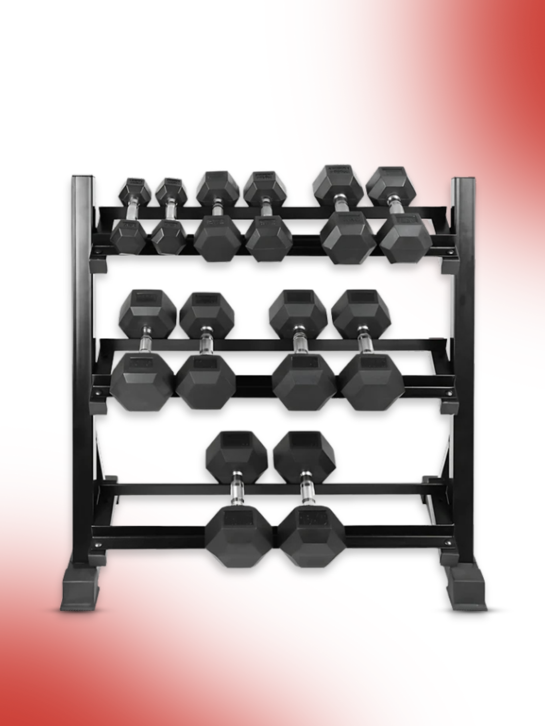 Level Fitness Dumbbell Sets with 3 Tier Dumbbells Rack | 2.5Kg to 15Kg & 2.5Kg to 20Kg Combo Deals