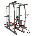 Marcy, Pro Smith Machine Home Gym Training System Cage with Bench, Sm-4903
