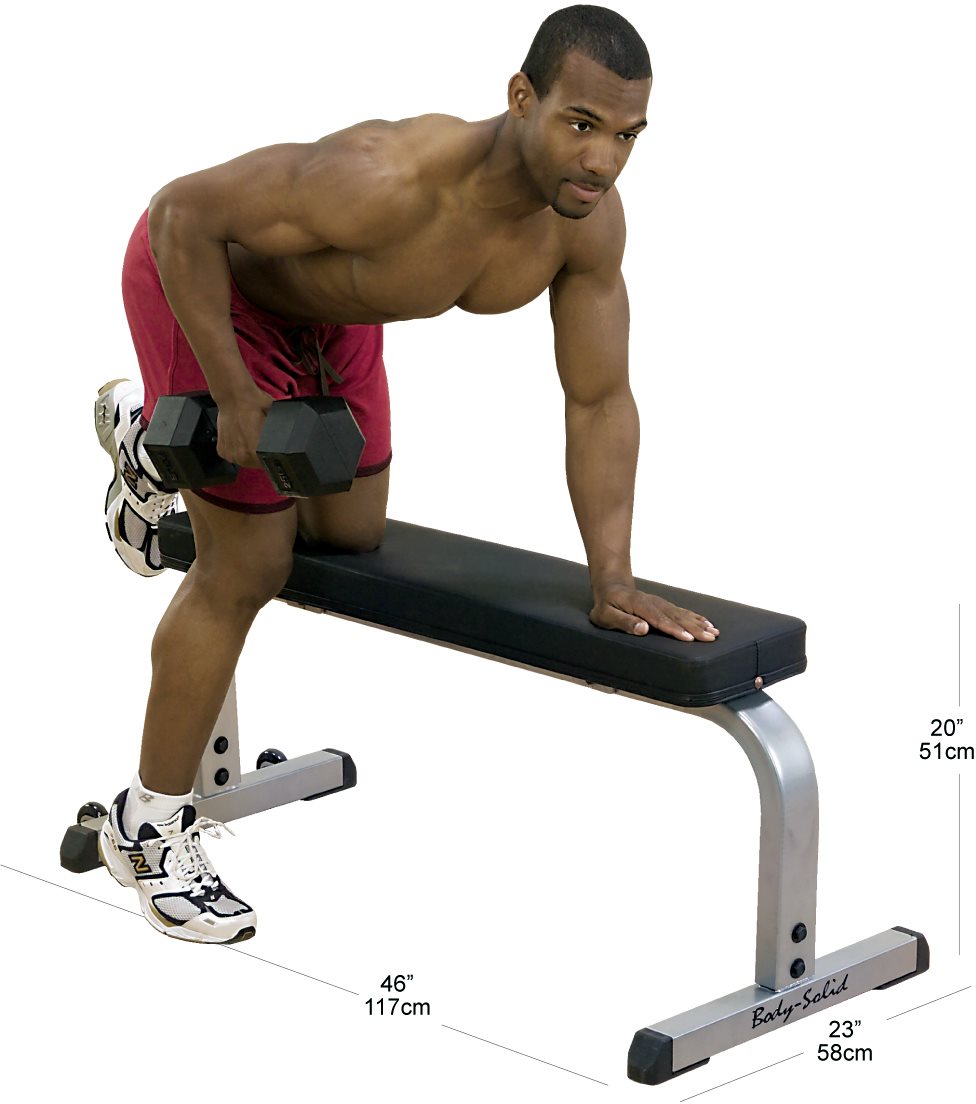 Body Solid GFB350 Heavy-Duty Flat Bench – Commercial Bench Press Station