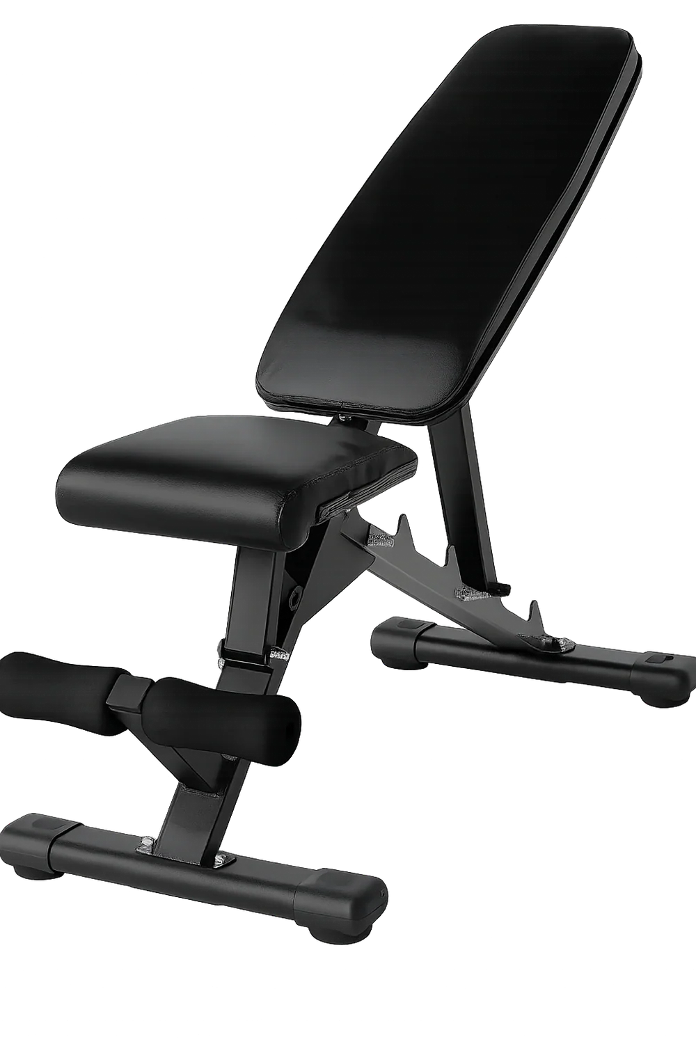 Adjustable black weight bench