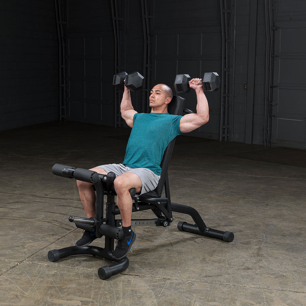 Body Solid FID46 PowerLift FID Bench – Commercial Adjustable Bench with Leg Attachment