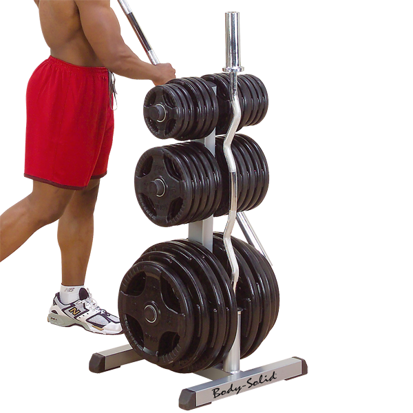 Body Solid Olympic Plate Tree & Bar Holder, GOWT