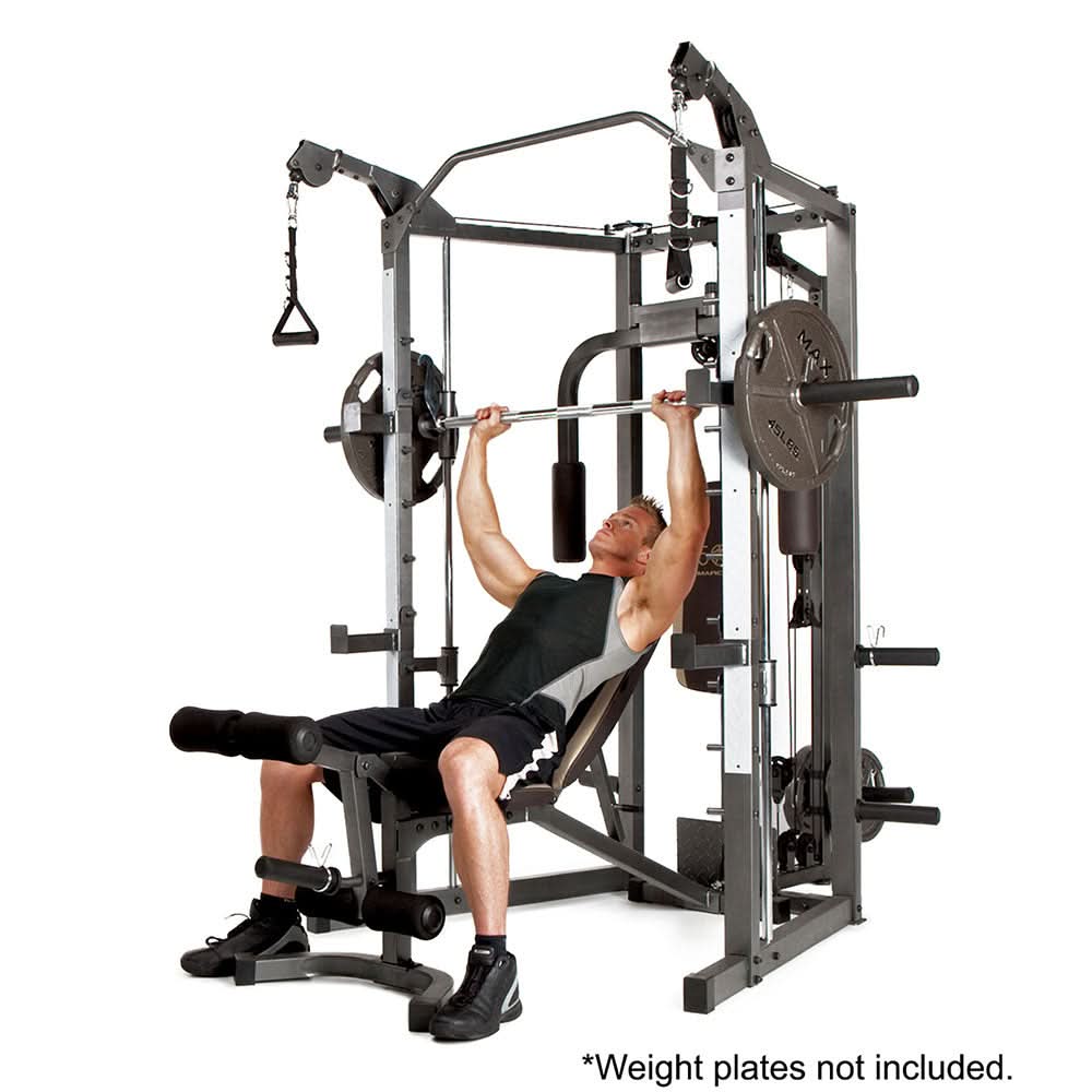 Combo | Marcy Smith Machine with Bench, SM-4008, Brown