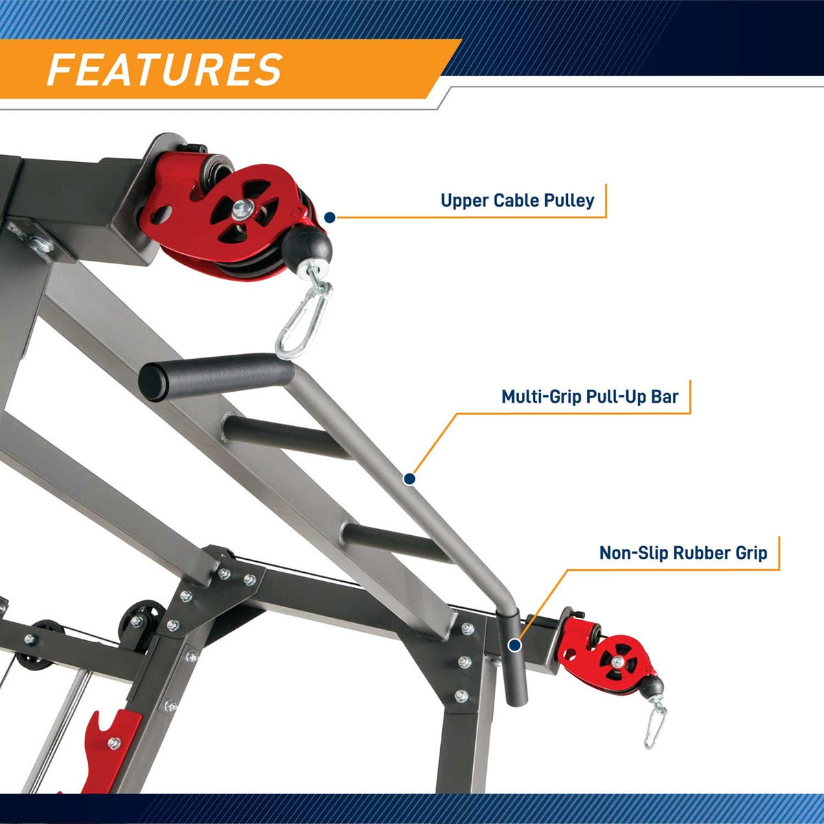 Marcy, Pro Smith Machine Home Gym Training System Cage with Bench, Sm-4903
