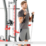 Marcy, Pro Smith Machine Home Gym Training System Cage with Bench, Sm-4903