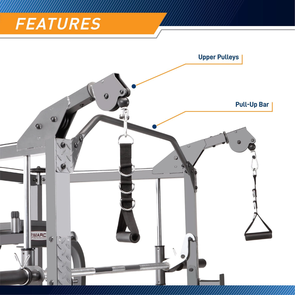Combo | Marcy Smith Machine with Bench, SM-4008, Brown